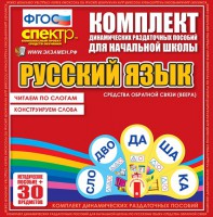 Динамические раздаточные пособия. Русский язык (веера). Читаем по слогам (слоги из двух букв). Конструируем слова (слоги из двух и трех букв). - fgospostavki.ru - Лобня