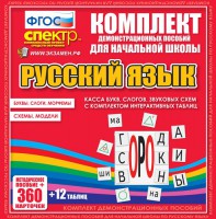 Динамические раздаточные пособия. Русский язык (комплект демонстрационных материалов). Касса букв, слогов, звуковых схем с набором интерактивных таблиц. - fgospostavki.ru - Лобня
