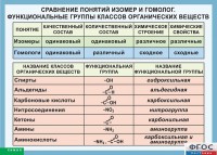Таблица. Сравнение понятий изомер и гомолог. Функциональные группы классов органических веществ. - fgospostavki.ru - Лобня