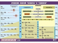 Таблица демонстрационная "Сравнение понятий изомер и гомолог" (винил 70x100) - fgospostavki.ru - Лобня