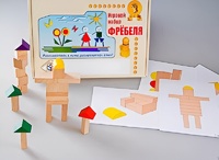 Игровой набор Фребеля "Конструктор деревянный без соединений-3" (Серия "Эксперимент") - fgospostavki.ru - Лобня