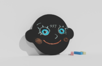 Фигурная грифельная меловая доска на тему эмоций - fgospostavki.ru - Лобня
