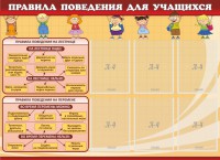 Стенд "Правила поведения для учащихся" - fgospostavki.ru - Лобня