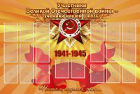 Стенд "Участники ВОВ - ученики нашей школы" - fgospostavki.ru - Лобня