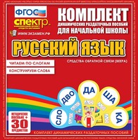 Динамические раздаточные пособия. Русский язык (веера). Читаем по слогам (слоги из двух букв). Конструируем слова (слоги из двух и трех букв). - fgospostavki.ru - Лобня