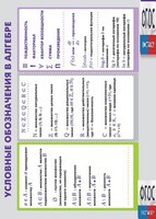 Таблица "Условные обозначения в алгебре" (винил) - fgospostavki.ru - Лобня