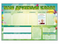 Стенд-уголок магнитно-маркерный "Наш дружный класс" - fgospostavki.ru - Лобня