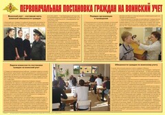 Плакат "Первоначальная постановка граждан на воинский учет" - fgospostavki.ru - Лобня