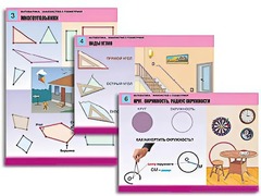 Комплект таблиц "Математика. Знакомство с геометрией" (6 таблиц, формат А1, ламинированные) - fgospostavki.ru - Лобня