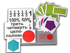 Набор для изучения простых дробей. Составление целого из частей (раздаточный) - fgospostavki.ru - Лобня