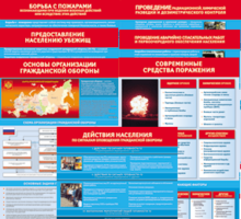 Комплект таблиц "Основы гражданской обороны (МЧС РФ)" 13 штук. - fgospostavki.ru - Лобня