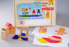 Игровой набор Фребеля "Конструктор деревянный без соединений-2" (Серия "Эксперимент") - fgospostavki.ru - Лобня