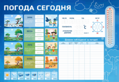 Стенд-уголок маркерный "Погода сегодня" - fgospostavki.ru - Лобня