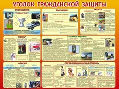 Стенд "Уголок гражданской защиты" - fgospostavki.ru - Лобня