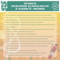 Стенд "Правила пожарной безопасности в кабинете физики" - fgospostavki.ru - Лобня