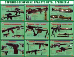 Стенд "Стрелковое оружие, гранатометы, огнеметы" Вариант 2 - fgospostavki.ru - Лобня
