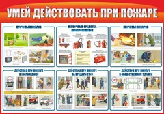 Стенд "Умей действовать при пожаре" - fgospostavki.ru - Лобня