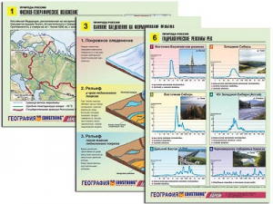 Комплект таблиц по географии "Природа России" раздаточные (цветные, ламинированные, А4, 10 штук) - fgospostavki.ru - Лобня