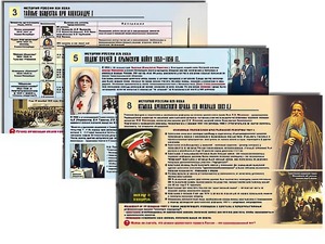 Комплект таблиц по истории "История России XIX в." раздаточные (цветные, ламинированные, А4, 10 штук) - fgospostavki.ru - Лобня