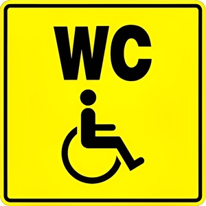 Тактильный знак (туалет для инвалидов) 100х100 - fgospostavki.ru - Лобня