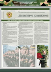 Стенд-уголок "Конституция Российской Федерации и Федеральный закон "О воинской обязанности и военной службе" - fgospostavki.ru - Лобня