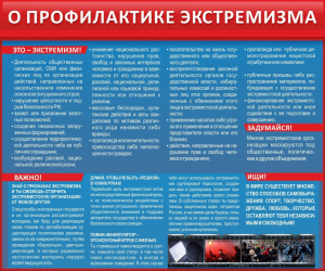 Стенд "О профилактике экстремизма" - fgospostavki.ru - Лобня