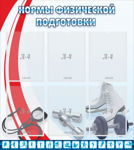 Стенд "Нормы физической подготовки" Вариант 2 - fgospostavki.ru - Лобня