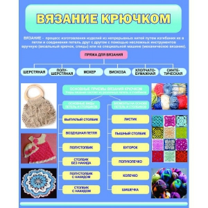 Стенд "Вязание крючком" - fgospostavki.ru - Лобня