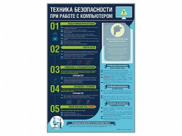 Стенд-уголок "Техника безопасности при работе на компьютере в общеобразовательных учреждениях" - fgospostavki.ru - Лобня