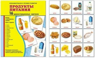 Демонстрационные карточки "Продукты питания" - fgospostavki.ru - Лобня