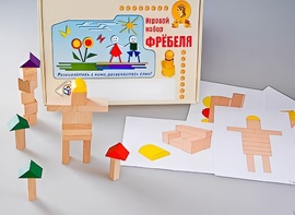 Игровой набор Фребеля "Конструктор деревянный без соединений-3" (Серия "Эксперимент") - fgospostavki.ru - Лобня