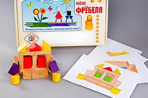 Игровой набор Фребеля "Конструктор деревянный без соединений-4" (Серия "Эксперимент") - fgospostavki.ru - Лобня