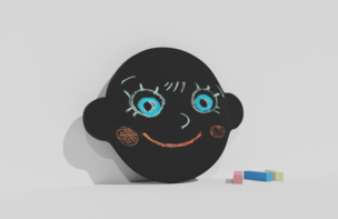Фигурная грифельная меловая доска на тему эмоций - fgospostavki.ru - Лобня
